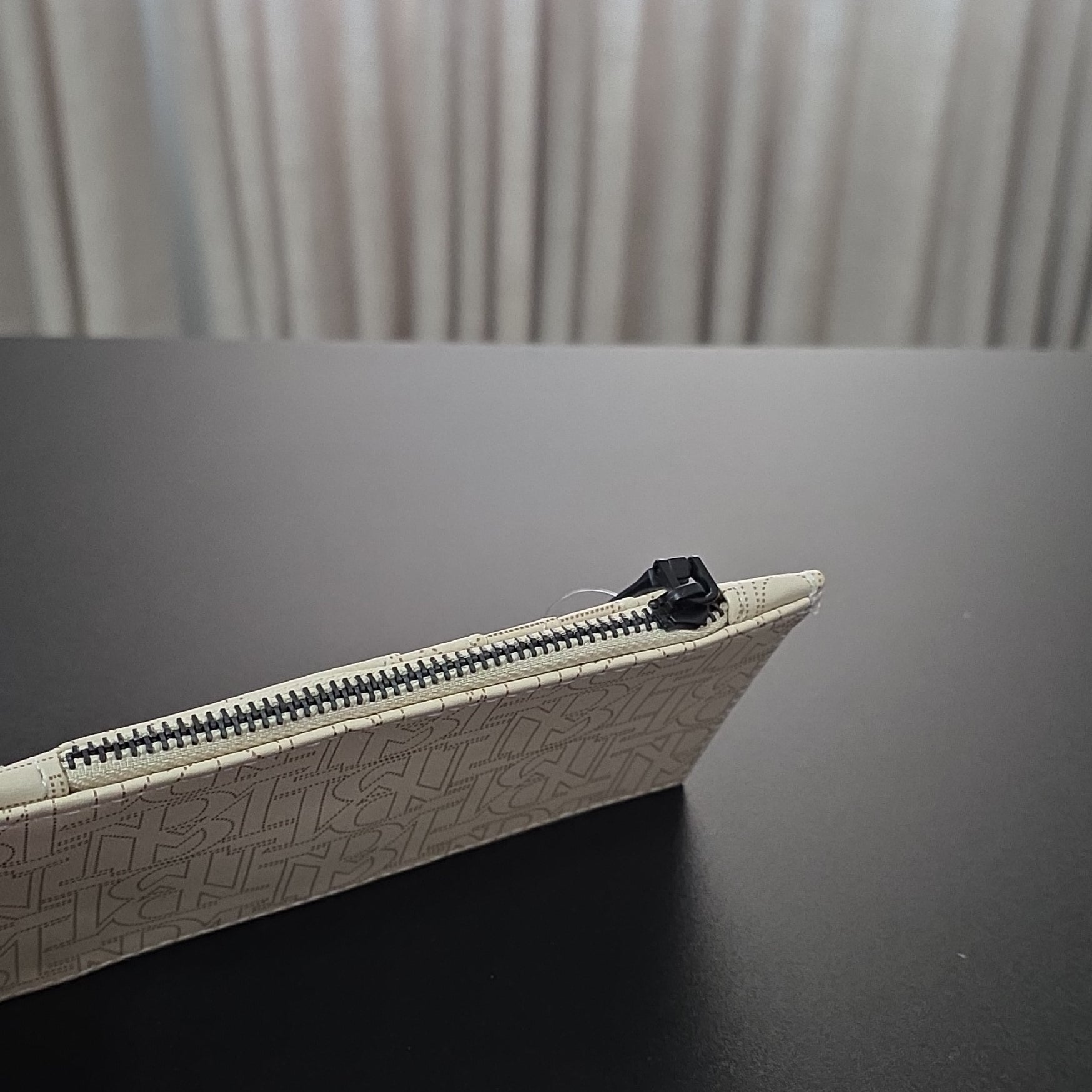 Badgley Mischka Beige Zip-Around Wallet for Women with Logo and Snap Closure